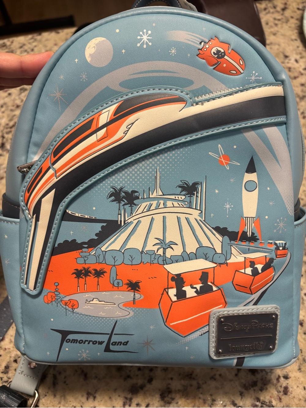 Disney Blue and Orange Tomorrowland Mini Backpack limited edition loungefly